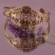 1 bracelet double jonc estampe filigranée ciselé et ajourée réglable
