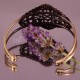 1 bracelet double jonc estampe filigranée ciselé et ajourée réglable