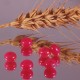 5 perles de  jade naturels  bouliers lisse teintées rose fuchsia 12mm