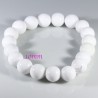 10 perles pierre jade ronde blanches opaque diamètre 10mm