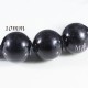 10 perles pierre jade ronde  noire teintées diamètre 10mm