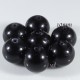10 perles pierre jade ronde  noire teintées diamètre 10mm