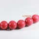 10 perles pierre jade ronde  rouge cerise  teintées diamètre 10mm