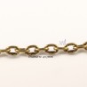 1 Mètre  chaîne maillon bronze  ovale strié 104Y  4x3mm