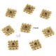 20 Perles intercalaires carrées  séparateurs de perles 7mm couleur bronze