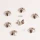 20 calottes mini fleur tulipe  couleur argent 6mm pour perles 4/6/8mm