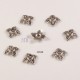 20 calottes feuille couleur argent 6mm pour perles 4/6mm