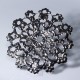 10 estampes fleur ronde vif argent ciselés 45mm