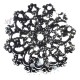 10 estampes fleur ronde vif argent ciselés 45mm