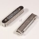fermoirs magnétique rectangle argenté granulé platine 38x14mm pour bracelet manchette