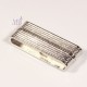 fermoirs magnétique rectangle argenté granulé platine 38x14mm pour bracelet manchette