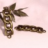 6 connecteurs maillon de chaine couleur bronze 44x12mm