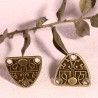10 connecteurs intercalaire triangle bronze ethnique  15.5x17mm