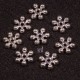 20 perles intercalaire  flocon  de  neige  en laiton  argenté vif  diametre 7mm