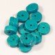 10 perles palets turquoise bleu vert 9mm