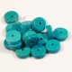 10 perles palets turquoise bleu vert 9mm