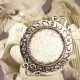 5 supports pendentif cabochon métal argenté