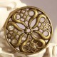 10 connecteurs rond bronze filigrane arabesque ethnique  24mm