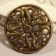 10 connecteurs rond bronze filigrane arabesque ethnique  24mm