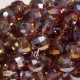 20 perles boulier en verre facettée violine prisme doré10mm