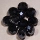 20 perles boulier en verre facettée noir prisme 10mm