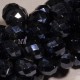 20 perles boulier en verre facettée noir prisme 10mm