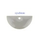 4 sequins demi lune  émaillé laiton gris 15x8mm