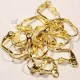 10 boucles d'oreille dormeuse laiton or forme fleur 15x9mm