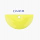 4 sequins demi lune émaillé laiton jaune  15x8mm