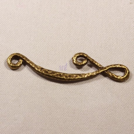 x10 connecteurs "arabesque" métal bronze lustre pendants 38x9mm