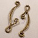x10 connecteurs "arabesque" métal bronze lustre pendants 38x9mm