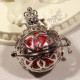 1 bola  papillon  laiton  platine ciselé 33x28mm