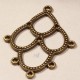 6 chandeliers multi attache  couleur bronze 45x35mm