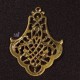 10 estampes chandeliers filigrane couleurs bronze 55x40mm