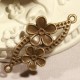 2 connecteurs fleurs intercalaires couleur bronze 37x15mm