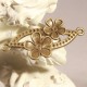 2 connecteurs fleurs intercalaires couleur bronze 37x15mm