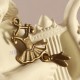 10 Breloques robe danseuse +chausson de danse bronze  25x10mm