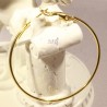 1 paire  de créole laiton doré  avec fermeture  40mm