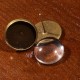 10 supports boucle d'oreille à  clou cabochon bronze  12mm