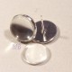 10 supports boucle d'oreille clou argenté cabochon12mm