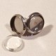 10 supports boucle d'oreille à clou platine  cabochon 10MM