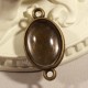 5 Supports cabochon connecteurs couleur bronze 13x18mm