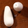 x2 perles de jade blanc pur facettée goutte 29x11mm