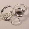 2 Supports de bagues laiton argenté 12MM
