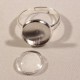 2 Supports de bagues laiton argenté 12MM