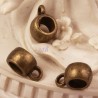 10 bélières ronde lisse  couleur bronze 11x5mm