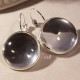 6 boucles d'oreille 20mm laiton argent