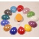 10 cabochons goutte multicolore verre nacré 14x10mm