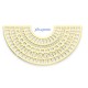 2 estampes GM 38x19mm  demi lune  laiton or 24kt