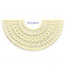 2 estampes GM 38x19mm  demi lune  laiton or 24kt